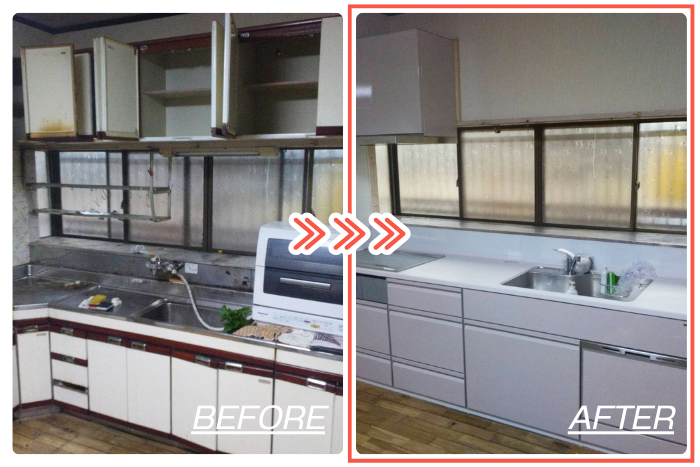 キッチンリフォームの施工事例